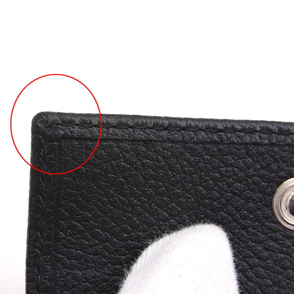 プラダ 財布 メンズ 二つ折り財布 カーフ NERO PRADA 2MO738 中古