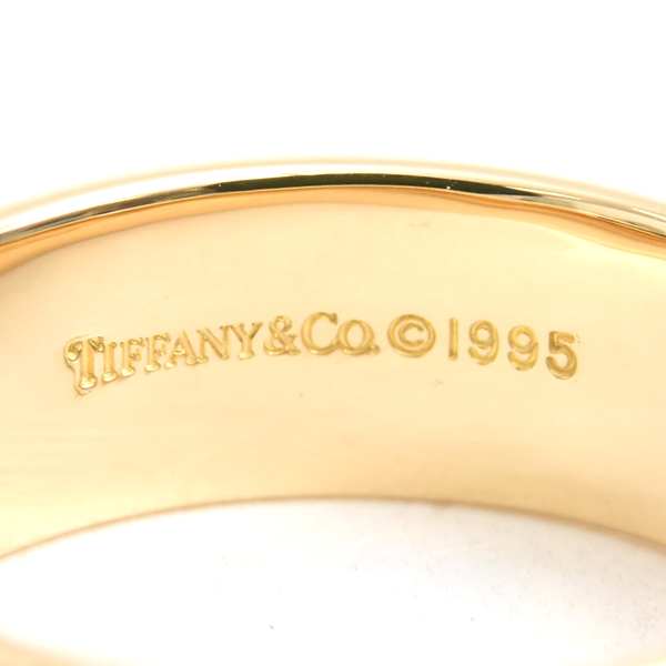 ティファニー 指輪 メンズ アトラス リング 18.5号 イエローゴールド TIFFANY 750YG 中古