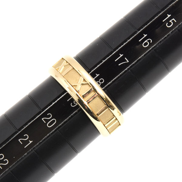 ティファニー 指輪 メンズ アトラス リング 18.5号 イエローゴールド TIFFANY 750YG 中古