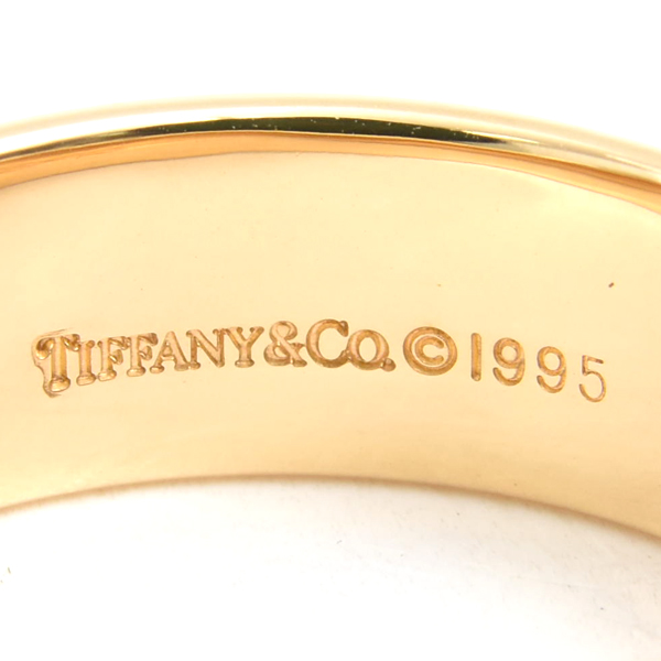 ティファニー 指輪 メンズ アトラス リング 20号 イエローゴールド TIFFANY 750YG 中古