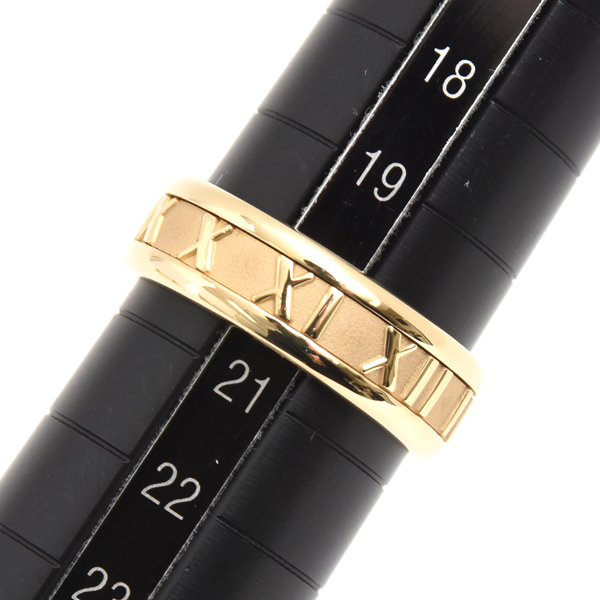 ティファニー 指輪 メンズ アトラス リング 20号 イエローゴールド TIFFANY 750YG 中古