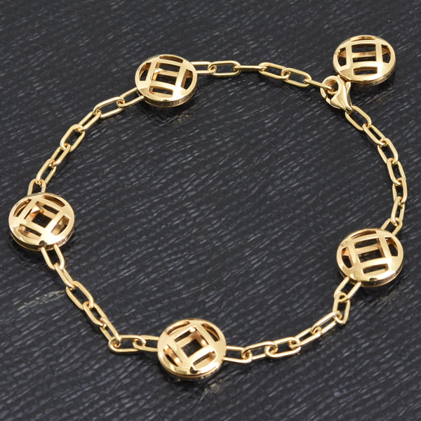 カルティエ ブレス レディース パシャグリッド ブレスレット イエローゴールド Cartier 750YG 中古