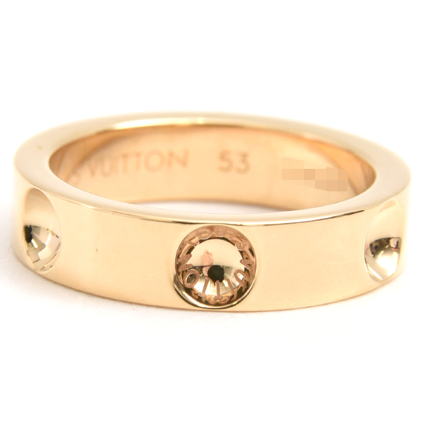 ルイヴィトン 指輪 レディース プティットバーグ アンプラント リング 53号 イエローゴールド Louis Vuitton 750YG 中古