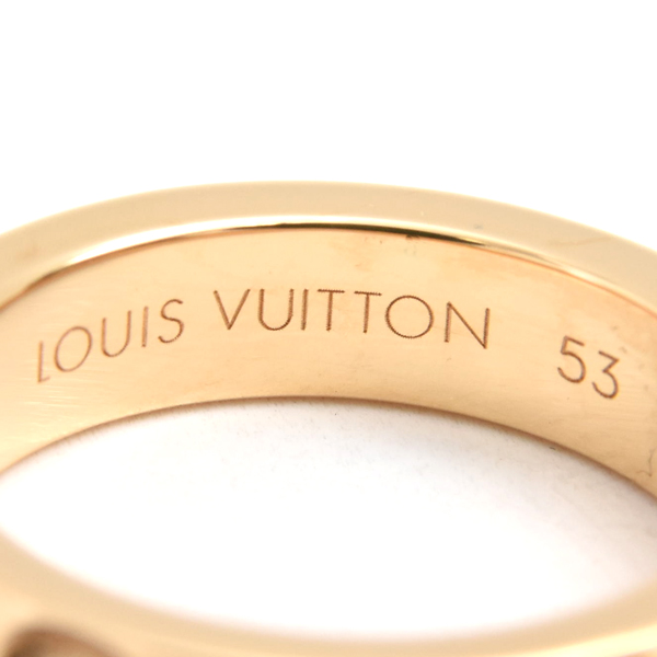 ルイヴィトン 指輪 レディース プティットバーグ アンプラント リング 53号 イエローゴールド Louis Vuitton 750YG 中古