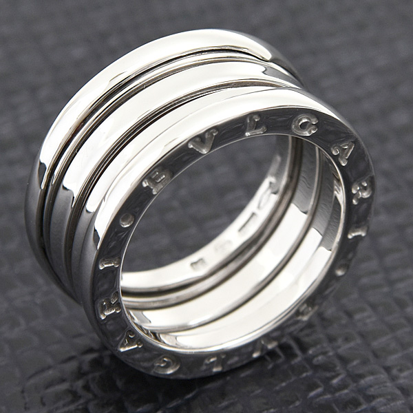 ブルガリ 指輪 レディース ビーゼロワン B-ZERO1 リング 50号 実寸9号 ホワイトゴールド 750WG BVLGARI 中古