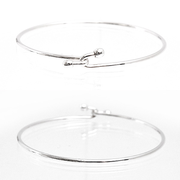 ティファニー ブレスレット レディース ダブルフック バングル スターリングシルバー TIFFANY Ag925 SV925 中古