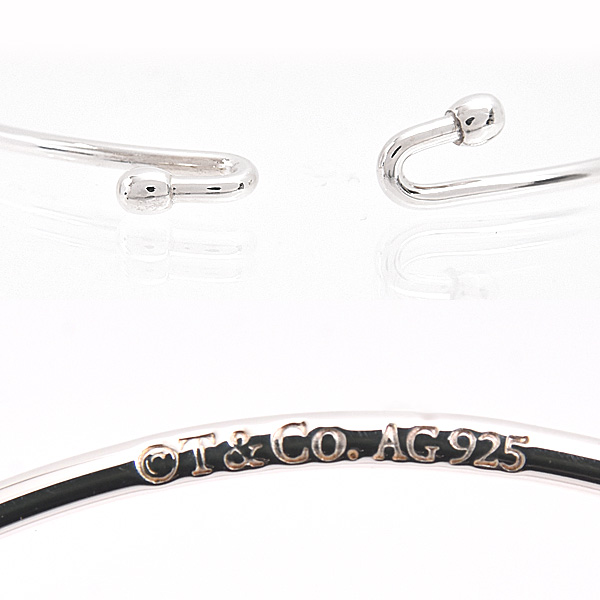 ティファニー ブレスレット レディース ダブルフック バングル スターリングシルバー TIFFANY Ag925 SV925 中古