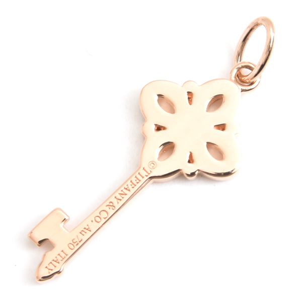 ティファニー ペンダント レディース ビクトリア キー ダイヤ ペンダント ピンクゴールド TIFFANY 750PG 中古