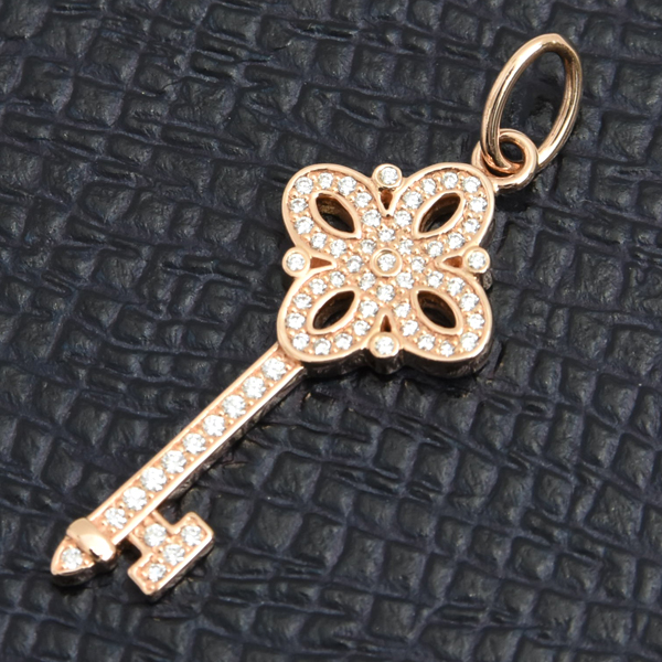 ティファニー ペンダント レディース ビクトリア キー ダイヤ ペンダント ピンクゴールド TIFFANY 750PG 中古