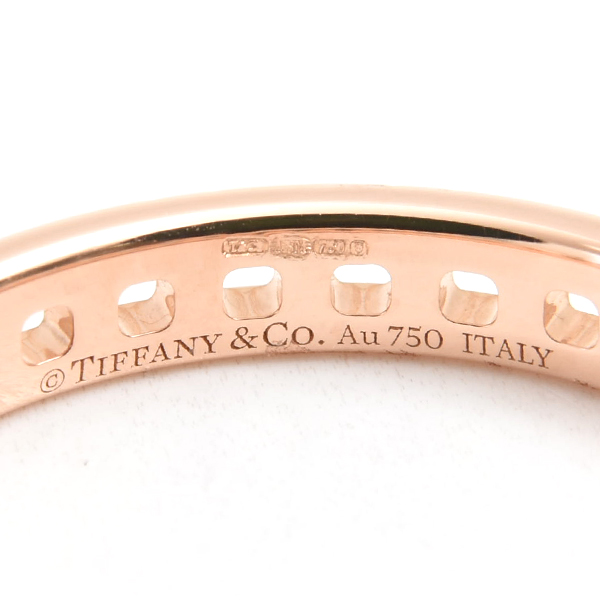 ティファニー 指輪 メンズ Tトゥルー ナロー リング 22.5号 ピンクゴールド TIFFANY 750PG 中古
