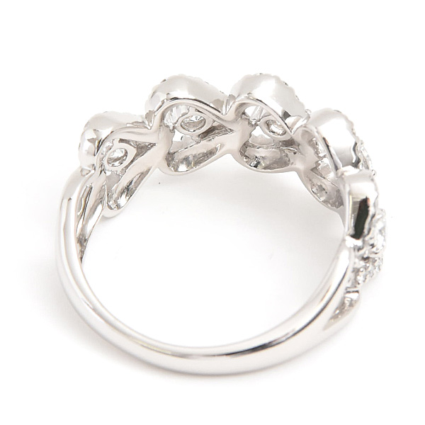 モニッケンダム 指輪 レディース ロイヤルハーツ ダイヤ リング D0.72ct 11号 プラチナ MONNICKENDAM PT900 中古