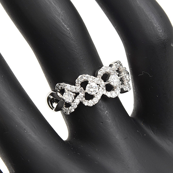モニッケンダム 指輪 レディース ロイヤルハーツ ダイヤ リング D0.72ct 11号 プラチナ MONNICKENDAM PT900 中古