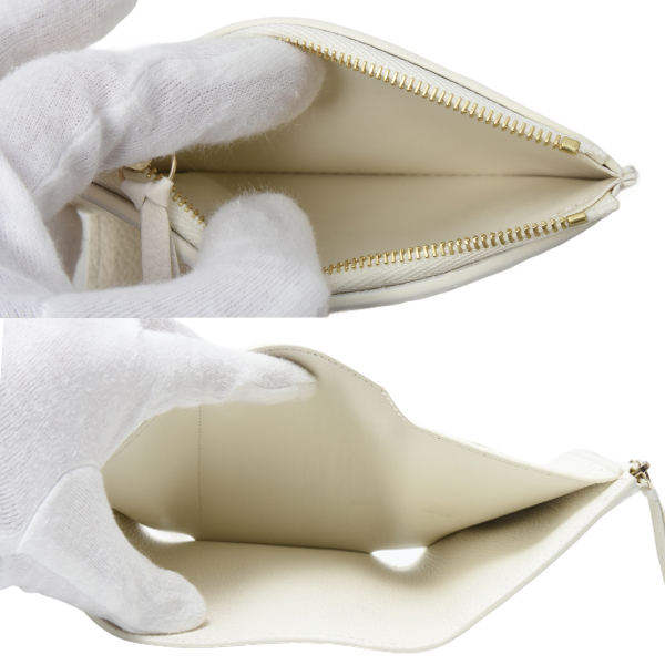 ルイヴィトン 財布 レディース ポルトフォイユ ヴィクトリーヌ 三つ折り モノグラム ミルキーホワイト Louis Vuitton M28299 中古