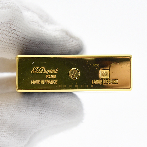 デュポン 時計 メンズ レディース ローラガスライター型置時計 懐中時計 ミッドナイトネイビー ゴールド S.T. Dupont 中古