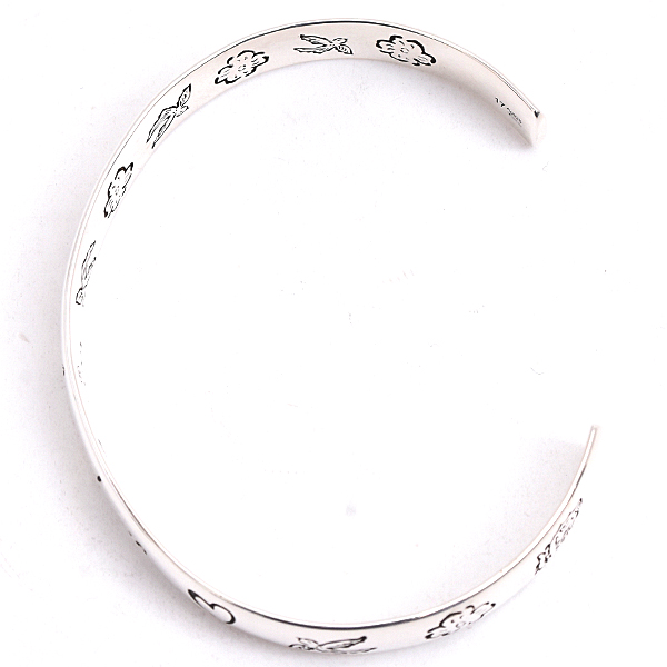 グッチ ブレス レディース ブラインド フォーラブ バングル ブレス シルバー GUCCI SV925 中古