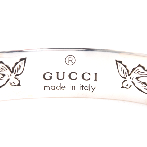 グッチ ブレス レディース ブラインド フォーラブ バングル ブレス シルバー GUCCI SV925 中古
