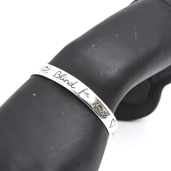 グッチ ブレス レディース ブラインド フォーラブ バングル ブレス シルバー GUCCI SV925 中古