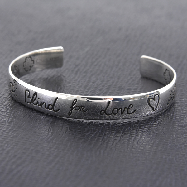 グッチ ブレス レディース ブラインド フォーラブ バングル ブレス シルバー GUCCI SV925 中古