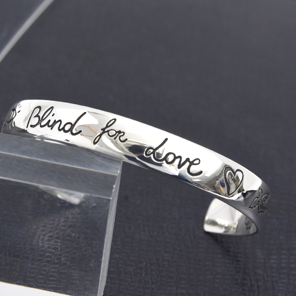 グッチ ブレス レディース ブラインド フォーラブ バングル ブレス シルバー GUCCI SV925 中古