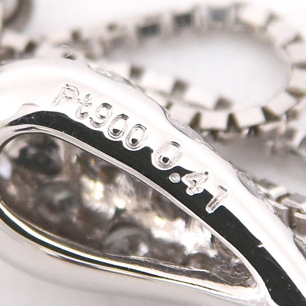 星の砂 レディース ネックレス ドロップモチーフ ダイヤモンド ネックレス D0.41ct プラチナ HOSHI no SUNA PT850×PT900 中古