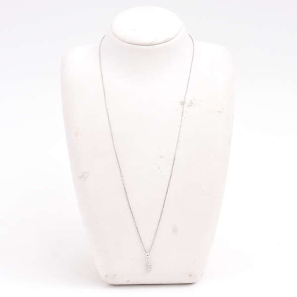 星の砂 レディース ネックレス ドロップモチーフ ダイヤモンド ネックレス D0.41ct プラチナ HOSHI no SUNA PT850×PT900 中古