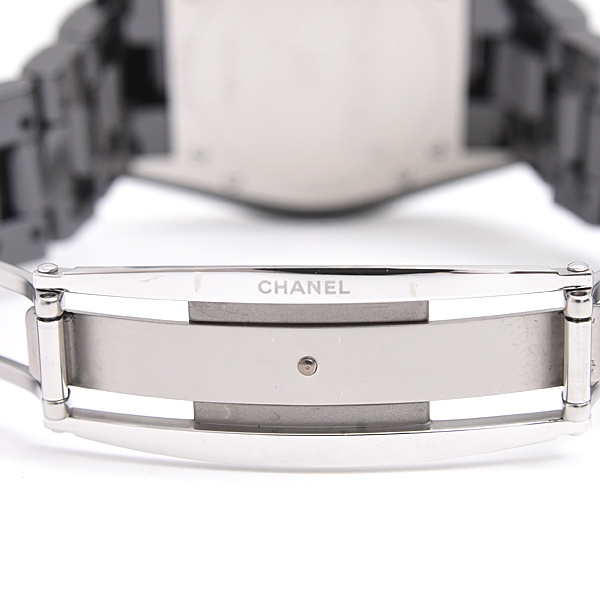 シャネル 時計 メンズ J12 ファーズドゥリュヌ ダイヤベゼル 自動巻 ブラック文字盤 純正ダイヤ セラミック CHANEL H3407 中古