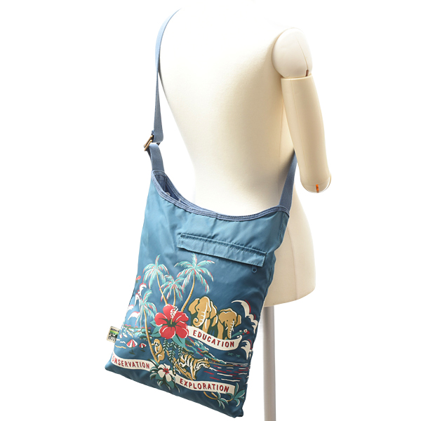 ハンティングワールド バッグ ユニセックス ボルネオ リバーシブル ショルダーバッグ キャンバス×ナイロン HUNTING WORLD 中古