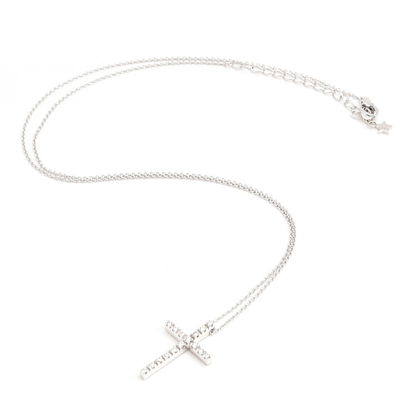 スタージュエリー 指輪 レディース クロス ダイヤ ペンダント D0.16ct ホワイトゴールド K18WG STAR JEWELRY 中古