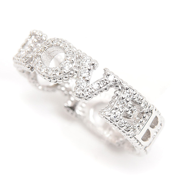 グッチ 指輪 レディース ブラインドフォーラブ ダイヤ リング 10号 実寸9.5号 ホワイトゴールド 750WG GUCCI 中古