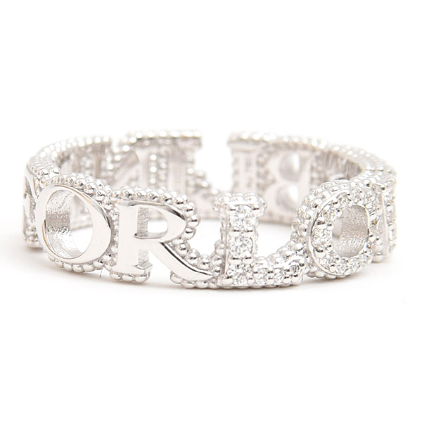 グッチ 指輪 レディース ブラインドフォーラブ ダイヤ リング 10号 実寸9.5号 ホワイトゴールド 750WG GUCCI 中古