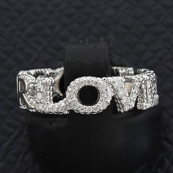 グッチ 指輪 レディース ブラインドフォーラブ ダイヤ リング 10号 実寸9.5号 ホワイトゴールド 750WG GUCCI 中古