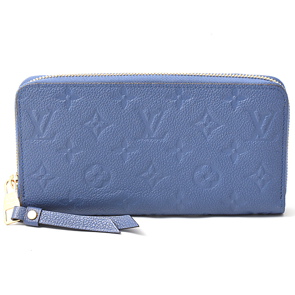 ルイヴィトン 財布 レディース モノグラムアンプラント ジッピーウォレット 長財布 デニムアンクル ブルー系 Louis Vuitton M41857 中古