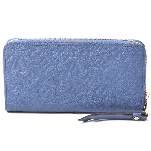 ルイヴィトン 財布 レディース モノグラムアンプラント ジッピーウォレット 長財布 デニムアンクル ブルー系 Louis Vuitton M41857 中古