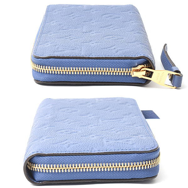 ルイヴィトン 財布 レディース モノグラムアンプラント ジッピーウォレット 長財布 デニムアンクル ブルー系 Louis Vuitton M41857 中古