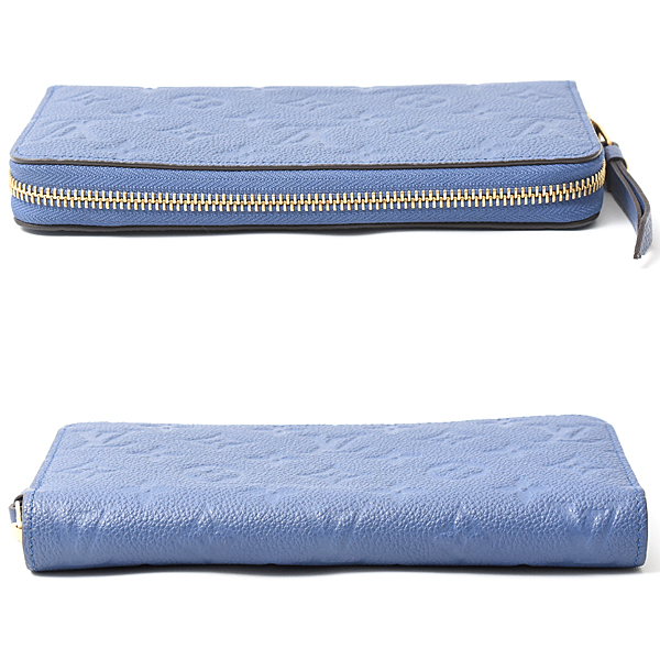 ルイヴィトン 財布 レディース モノグラムアンプラント ジッピーウォレット 長財布 デニムアンクル ブルー系 Louis Vuitton M41857 中古