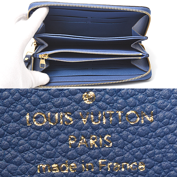 ルイヴィトン 財布 レディース モノグラムアンプラント ジッピーウォレット 長財布 デニムアンクル ブルー系 Louis Vuitton M41857 中古