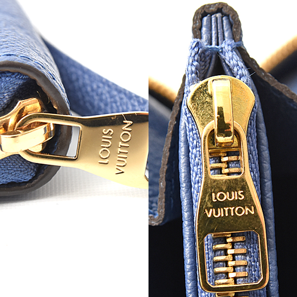 ルイヴィトン 財布 レディース モノグラムアンプラント ジッピーウォレット 長財布 デニムアンクル ブルー系 Louis Vuitton M41857 中古