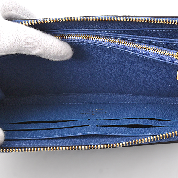 ルイヴィトン 財布 レディース モノグラムアンプラント ジッピーウォレット 長財布 デニムアンクル ブルー系 Louis Vuitton M41857 中古