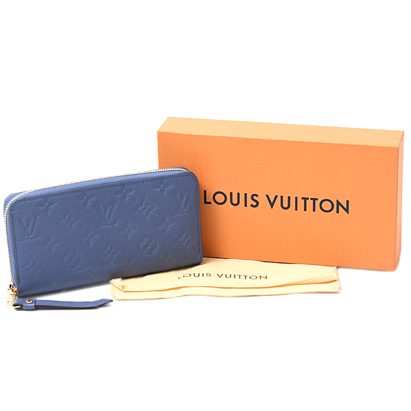 ルイヴィトン 財布 レディース モノグラムアンプラント ジッピーウォレット 長財布 デニムアンクル ブルー系 Louis Vuitton M41857 中古