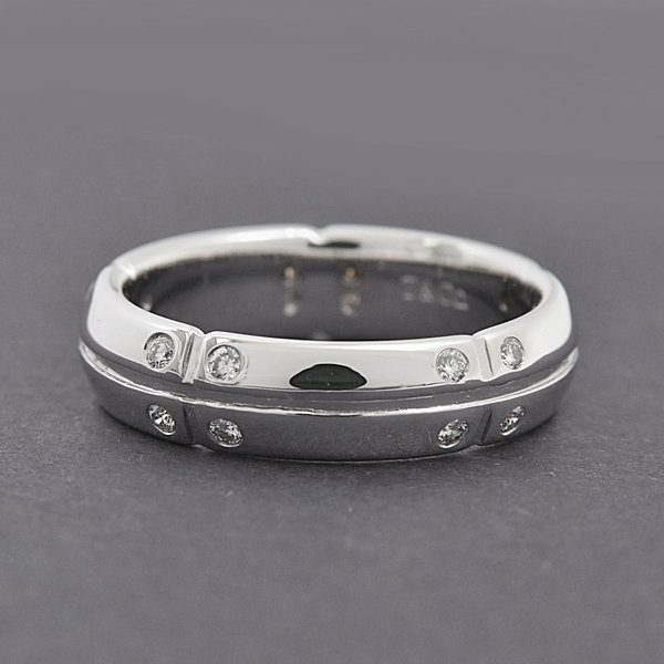 ティファニー 指輪 レディース ストリーメリカ 20P ダイヤ リング 実測サイズ11号弱程度 ホワイトゴールド TIFFANY 750WG K18WG 中古