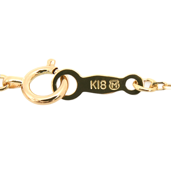 ミキモト ネックレス レディース ひし型チャーム アコヤ ベビーパールネックレス 4.7mm珠 イエローゴールド MIKIMOTO K18 中古