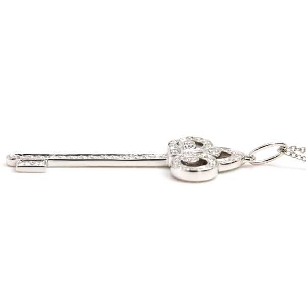 ティファニー ネックレス レディース フルールドリス キー ダイヤ ネックレス プラチナ TIFFANY PT950 中古