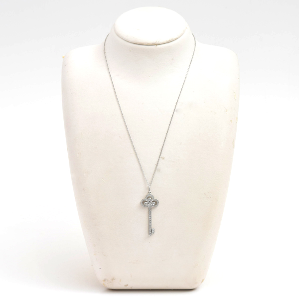 ティファニー ネックレス レディース フルールドリス キー ダイヤ ネックレス プラチナ TIFFANY PT950 中古