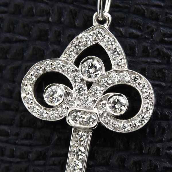 ティファニー ネックレス レディース フルールドリス キー ダイヤ ネックレス プラチナ TIFFANY PT950 中古