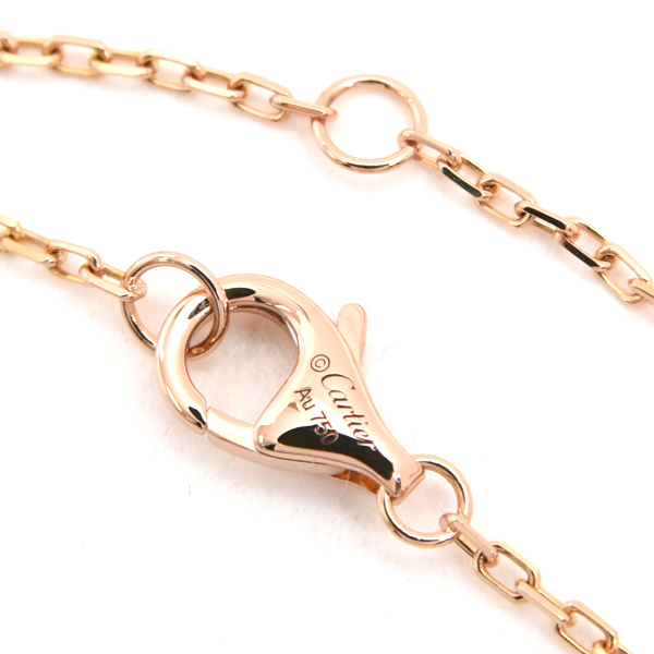 カルティエ ネックレス レディース トリニティ 1Pダイヤ ネックレス ゴールド Cartier 750YG×WG×PG 中古