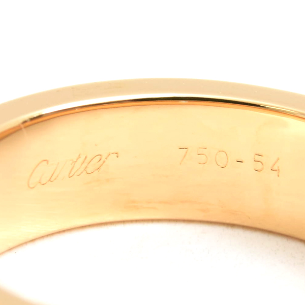 カルティエ 指輪 レディース ラブリング ハーフダイヤ 3Pダイヤ 54号 イエローゴールド Cartier 750YG 中古