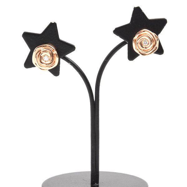 クリスチャンディオール ピアス レディース ローズディオール クチュール ダイヤ ピアス ピンクゴールド Christian Dior 750PG 中古