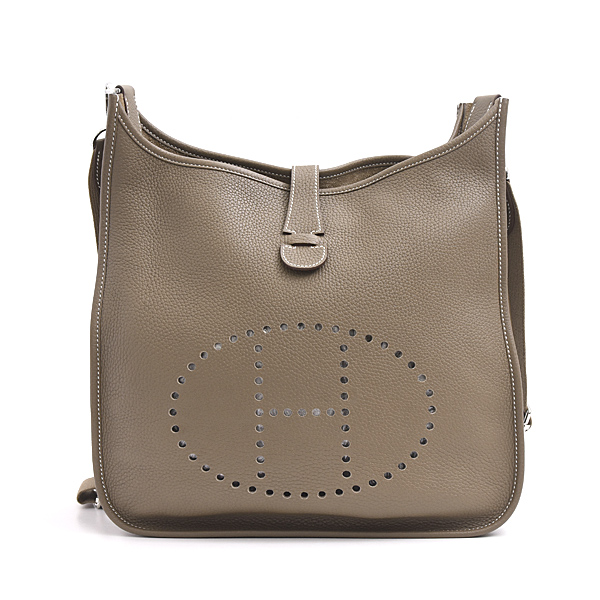 エルメス バッグ レディース メンズ エブリン3 GM D刻 ショルダーバッグ トリヨンクレマンス エトゥープ HERMES 中古