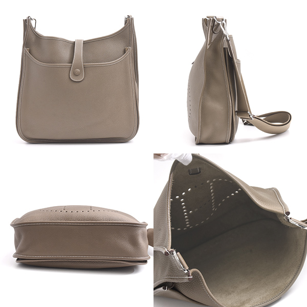 エルメス バッグ レディース メンズ エブリン3 GM D刻 ショルダーバッグ トリヨンクレマンス エトゥープ HERMES 中古