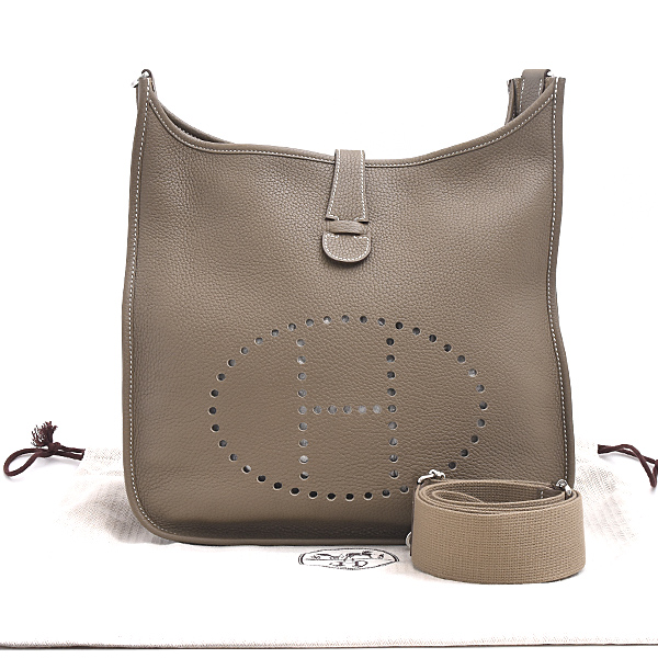 エルメス バッグ レディース メンズ エブリン3 GM D刻 ショルダーバッグ トリヨンクレマンス エトゥープ HERMES 中古